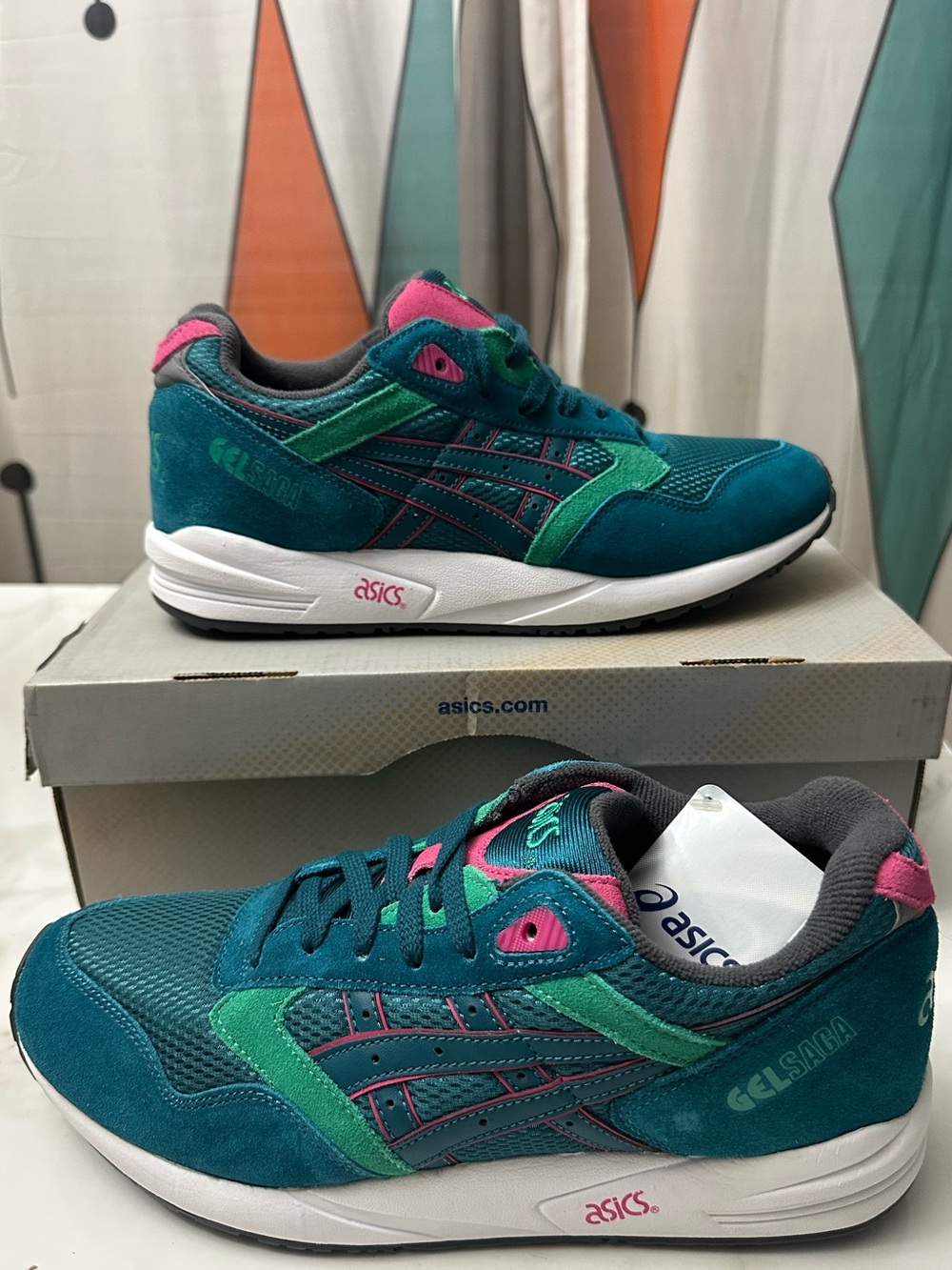 Asics Teal, Green & Pink Women's Sneakers